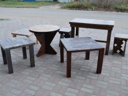 Изготовление мебели и предметов интерьера - Изготовление столов и стульев из амбарной доски